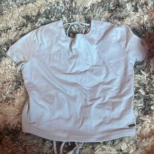 light blue baby tee size medium from hollister